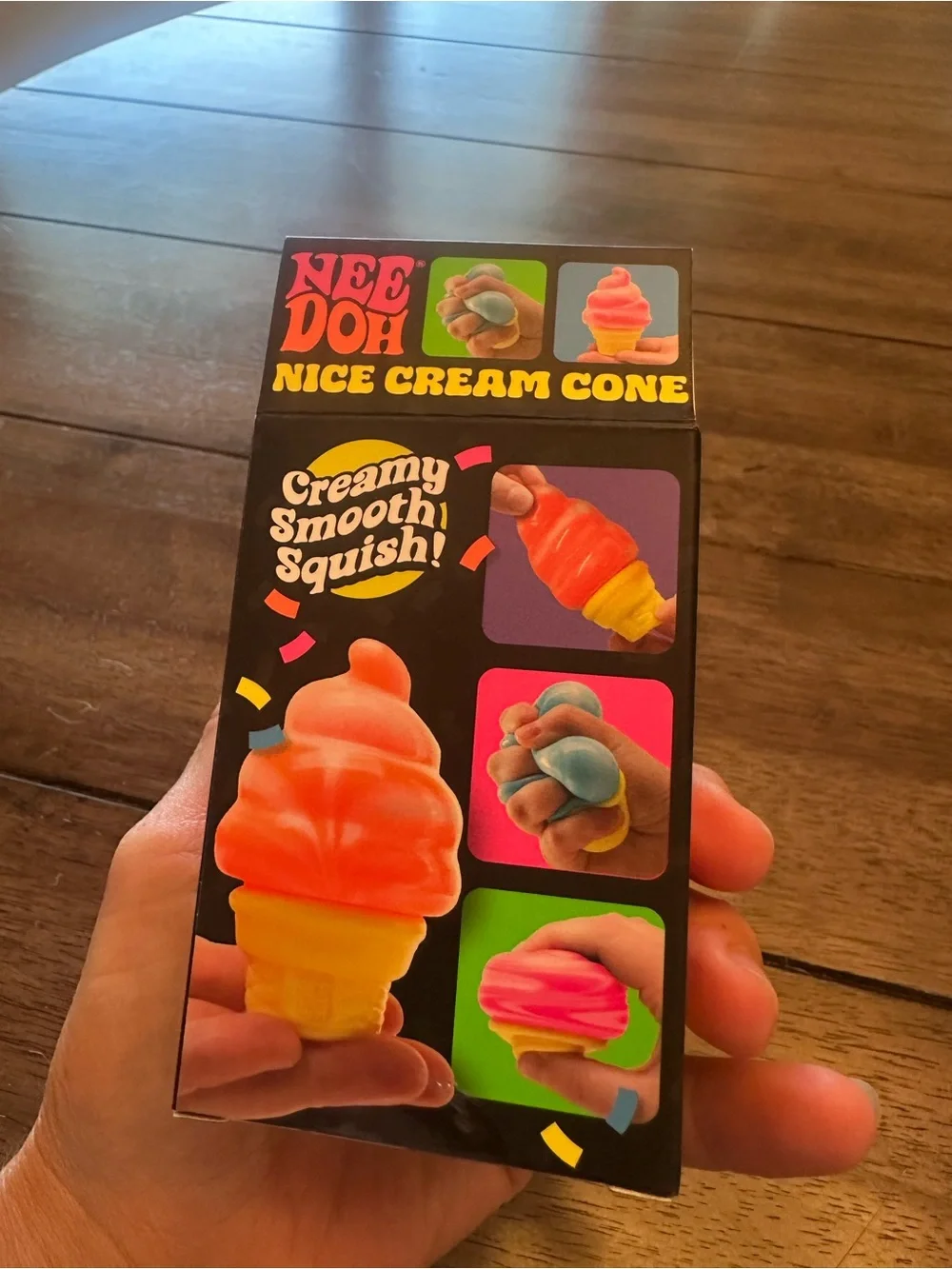 RARE Orange NeeDoh Nice Cream Cone Squishy – NEW